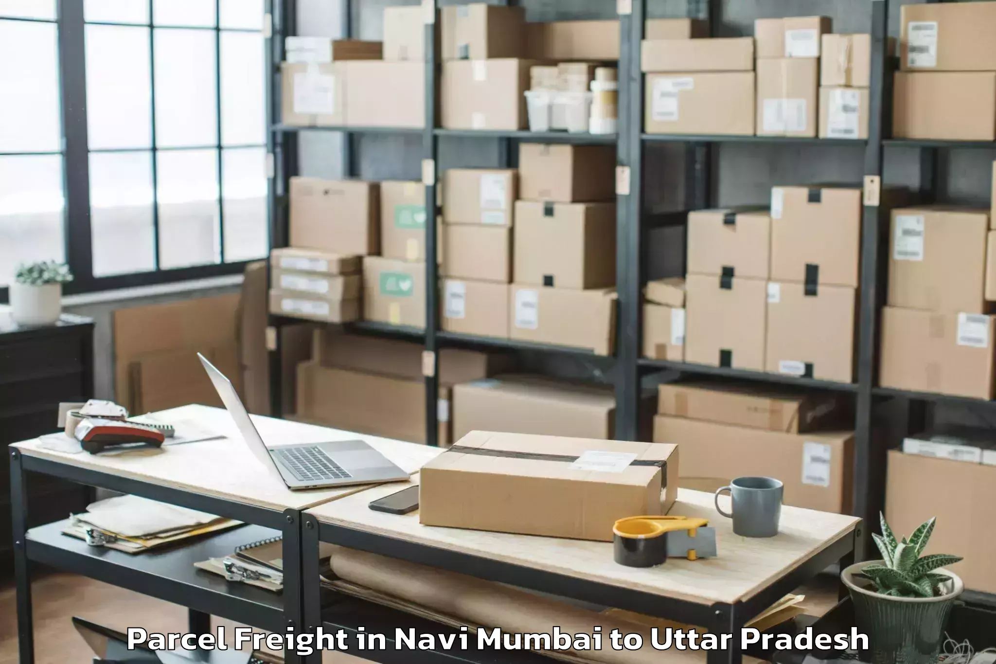 Professional Navi Mumbai to Azamgarh Parcel Freight